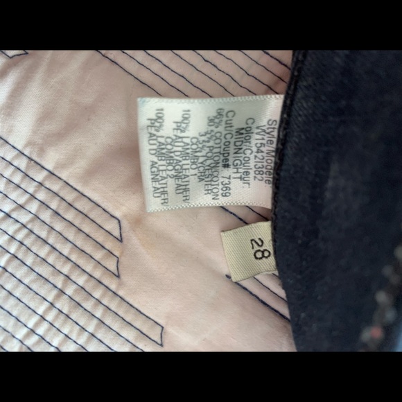 Rag & Bone Stretch Denim & Leather Moto Pant - Picture 4 of 6